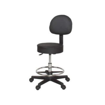 Tabouret Médical noir avec dossier